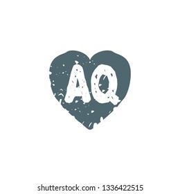 AQ  Initial Handwriting logo template vector