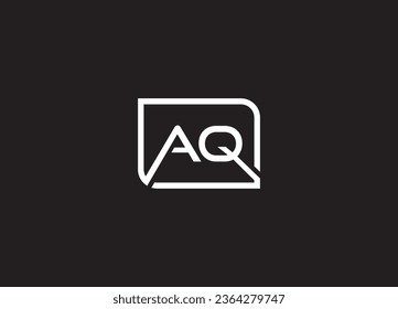 AQ  initial letter logo design and monogram logo