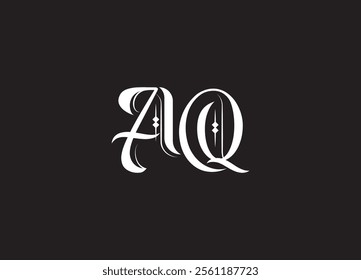 AQ initial letter logo design and minimalist logo