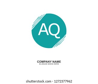 AQ Initial logo template vector