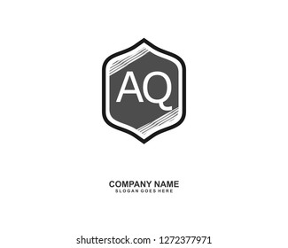 AQ Initial logo template vector