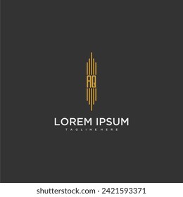 AQ initial monogram business logo