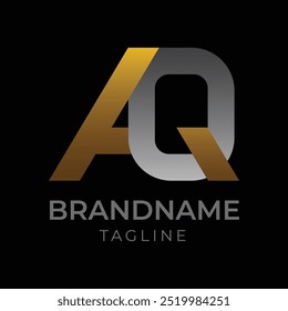AQ Buchstaben Design Logo Logotype Konzept mit Sans Serif Schriftart und einfache elegante Stil Vektor