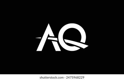 Ilustración vectorial de Plantilla de diseño de logotipo inicial de letra AQ