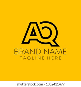 aq letter joint logo design vector template. joint a q logo for a business company.  Minimalist, Unique, Simple, Creative, Flat, Business, Modern Logo Design