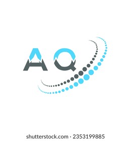 AQ letter logo creative design. AQ unique design.
