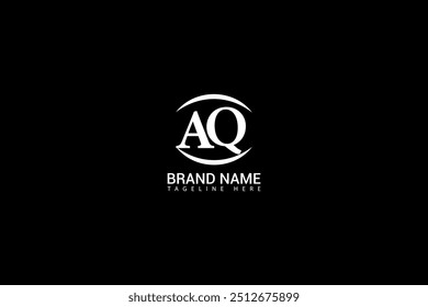 AQ-Buchstabe Logo kreatives Design. AQ einzigartiges Design. AQ kreative Initialen Buchstaben Logo-Konzept. Logo-Design für AQ-Buchstaben auf schwarzem Hintergrund.