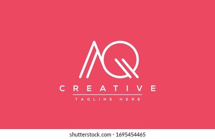 AQ Letter Logo Design. Creative Modern A Q Letters icon vector Illustration.