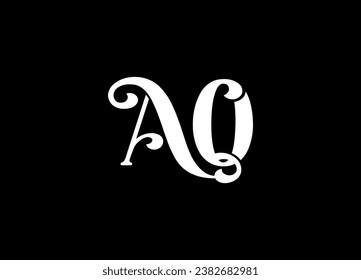 AQ letter logo design and monogram ,vector logo design