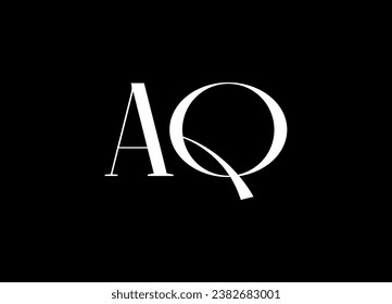 Diseño del logotipo de la carta AQ y diseño del logotipo del vector