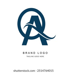 AQ Letter Logo Design Template Vector. Creative initials letter AQ logo concept.