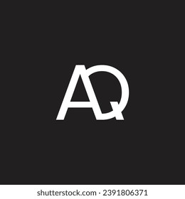 AQ letter, monogram, logo vector, template, design, minimal, black white, color,