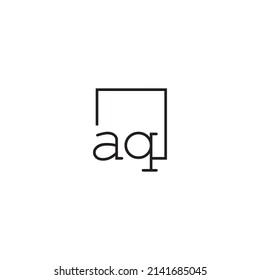 AQ line concept logo in high quality professional design that will be best for your companies