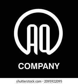 AQ Logo Design Initials Letter Typography Monogram