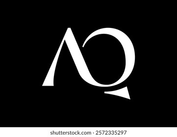 AQ Logo Design Template Vector Graphic Branding Element.
