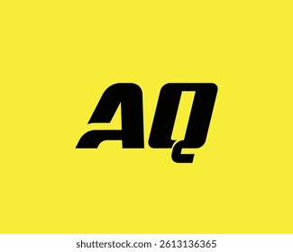 AQ logo design vector template. AQ