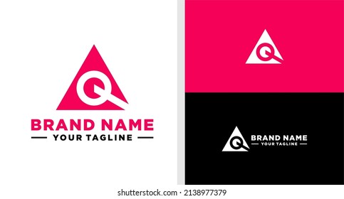 AQ LOGO NEGATIVE SPACE TRIANGLE EDITABLE