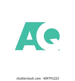 AQ Logo | Vector Graphic Branding Letter Element | jpg, eps, path, web, app, art, ai | White Background