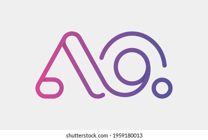 AQ Monogram tech with a monoline style. Looks playful but still simple and futuristic. A perfect logo for your tech company or any futuristic design project. svg