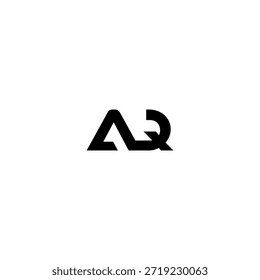 AQ Negative Space Monogram Logo - Modernes minimales Buchstabendesign