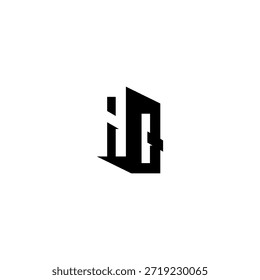 Logotipo de monografia de espaço negativo AQ - design de marca de letra mínima moderna