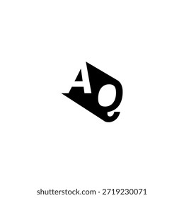 AQ Negative Space Monogram Logo – Modern Minimal Lettermark Design