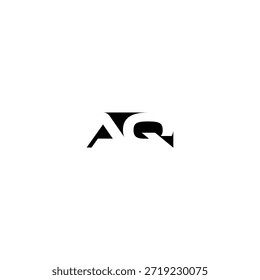 AQ Negative Space Monogram Logo – Modern Minimal Lettermark Design