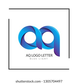 aq a q circle lowercase design of alphabet letter combination with infinity suitable as a logo for a company or business - Vector