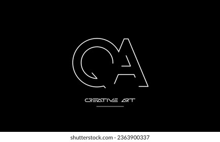 AQ, QA, A, Q abstract letters logo monogram
