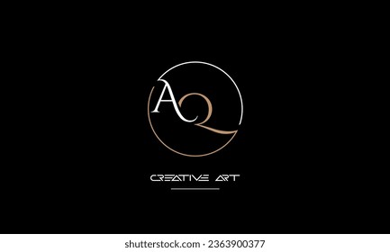Logo-Monogramm für abstrakte Buchstaben AQ, QA, A, Q
