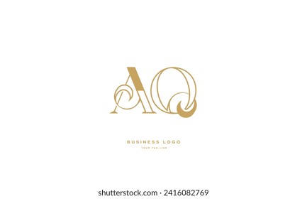 AQ, QA, A, Q, Abstract Letters Logo Monogram