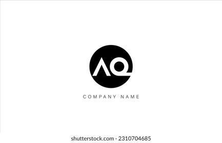 Monogramm für AQ, QA, abstrakte Buchstaben