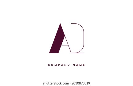 Monograma del logotipo de las letras de los alfabetos QA