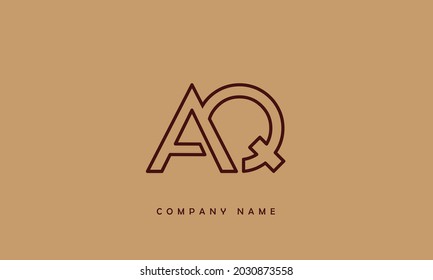 AQ, QA Alphabets Letters Logo Monogram