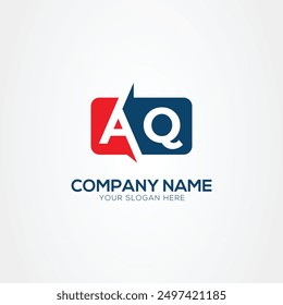 AQ or QA Creative Modern Letters Logo Design Element