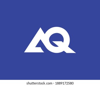 PLANTILLA DE VECTOR DE DISEÑO DE LOGOTIPO DE CARTA DE QA DE AQ
