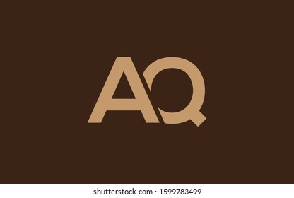 AQ or QA and A or Q Uppercase Letter Initial Logo Design Template Vector Illustration