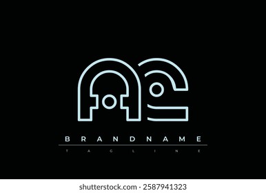 AQ Technology Letter Logo Template. This tech letter logo is a graphic mark that uses letters to represent a technology company.