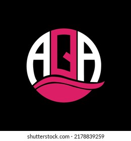 AQA initial modern logo design vector icon template