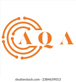 AQA letter design.AQA letter technology logo design on white background.AQA Monogram logo design for entrepreneur and business.
