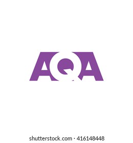 AQA Logo. Vector Graphic Branding Letter Element. White Background