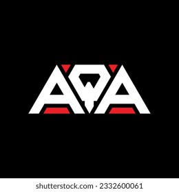 AQA Dreieck Buchstaben Logo Design mit Dreiecksform. AQA Dreieck Logo Design Monogramm. AQA Dreieck-Vektorlogo-Vorlage mit roter Farbe. AQA dreieckiges Logo Einfach, elegant und luxuriös.