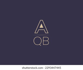AQB letter logo design modern minimalist vector images