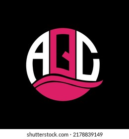 AQC initial modern logo design vector icon template