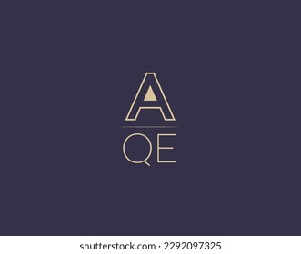 AQE letter logo design modern minimalist vector images