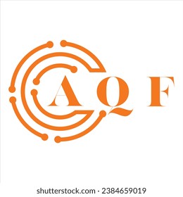 AQF letter design.AQF letter technology logo design on white background.AQF Monogram logo design for entrepreneur and business.