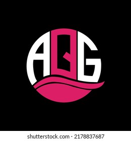 AQG initial modern logo design vector icon template