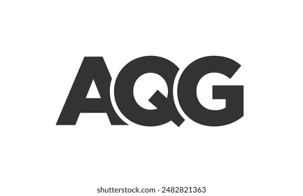 AQG Logo Design Vorlage mit kräftigem und modernem Fettdruck. Einfache und minimale Typografie auf Basis des Logos für die Vektorgrafik. Trendige Firmenidentität ideal für Unternehmen brande Präsenz.