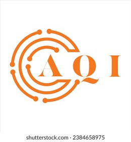 AQI letter design.AQI letter technology logo design on white background.AQI Monogram logo design for entrepreneur and business.