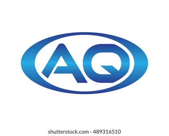 AQ-letter abbreviations blue oval logo